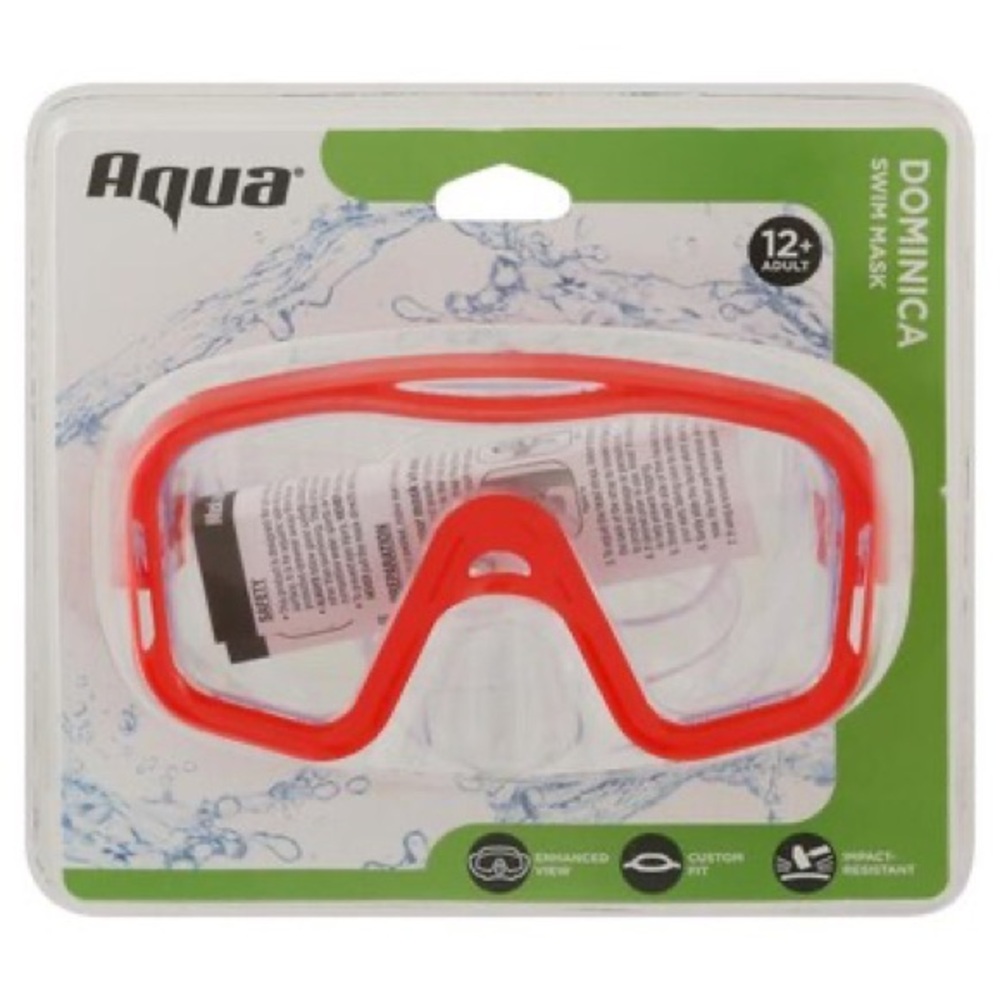 Aqua Dominica Swim Mask - Vibrant Red